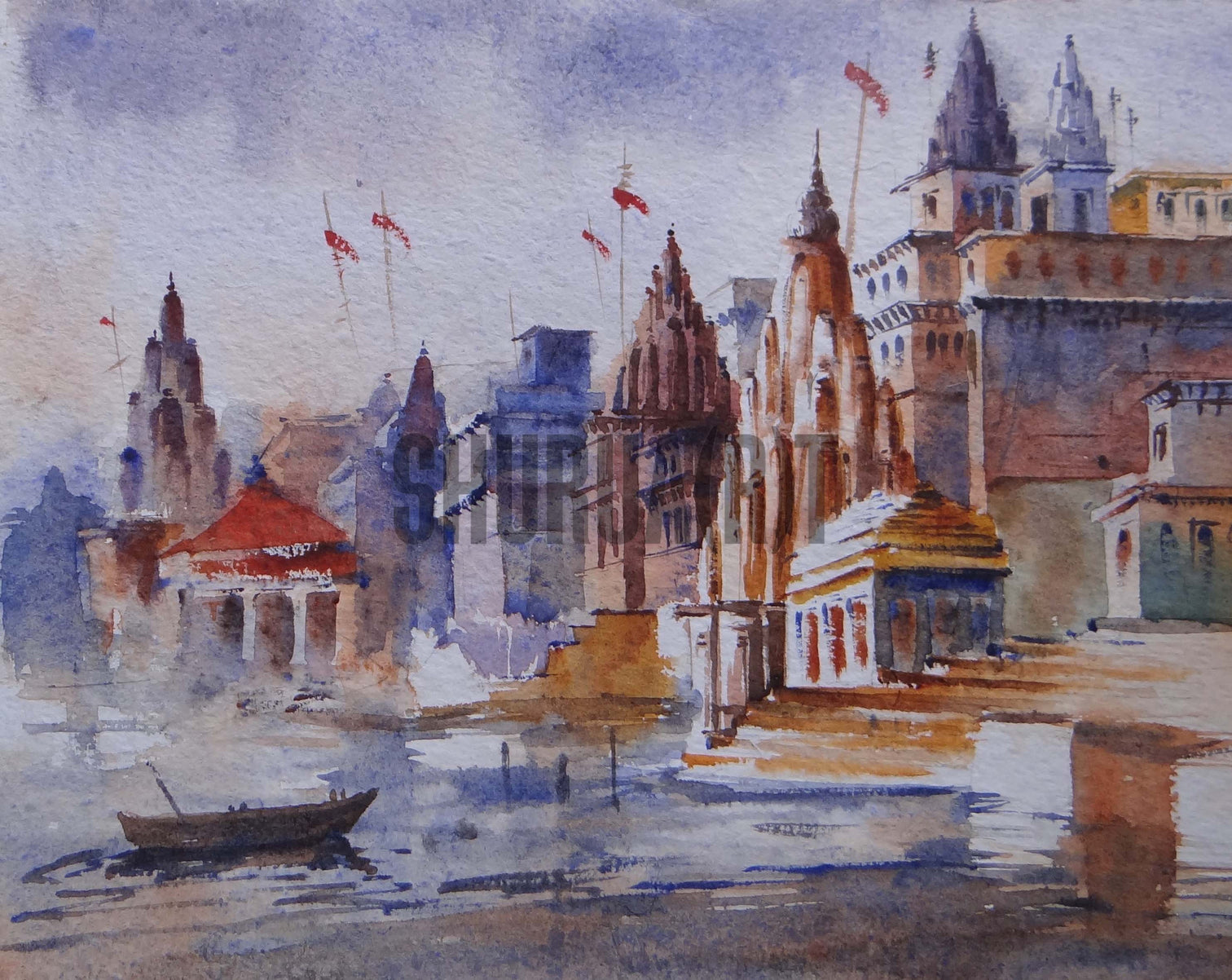 Painting of a Benares Ghat – SHURUA(R)T